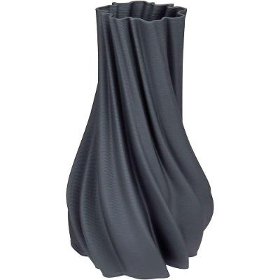 Vaso Decorativo Enfeite Casa Aparador 3d Home&co Cerâmica 35x20x20cm Preto