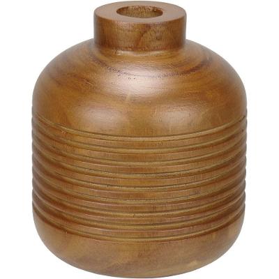Vaso Decorativo Enfeite Casa Aparador Home&co Madeira 17x15x15cm Natural