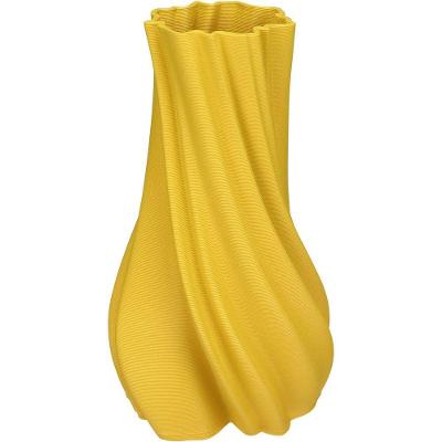 Vaso Decorativo Enfiete Casa Aparador 3d Home&co Cerâmica 28x16x16cm Amarelo