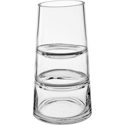 Vaso Decorativo Enfeite Casa Home&co Vidro 24x13x13cm Transparente