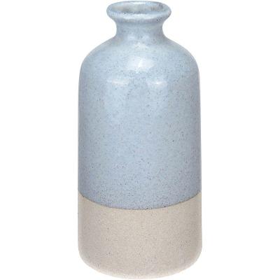 Vaso Decorativo Enfeite Casa Aparador Garrafa Home&co Cerâmica 20x10x10cm Cinza