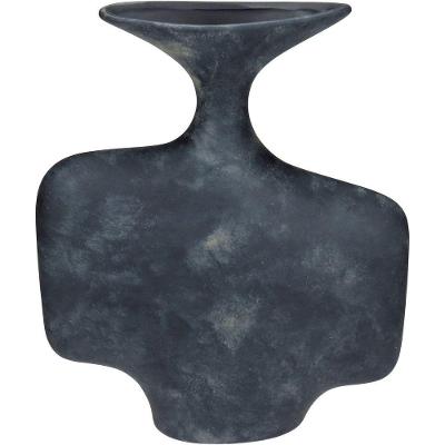 Vaso Decorativo Enfeite Casa Aparador Garrafa Home&co Cerâmica 27x23x8cm Preto