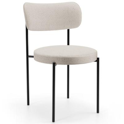 Cadeira Decorativa Estofada Para Sala De Jantar Louise L02 Linho Cru - Lyam Decor