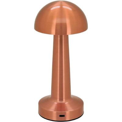 Luminária Decorativa Led Mesa Usb Metal 21x9x9cm Cobre