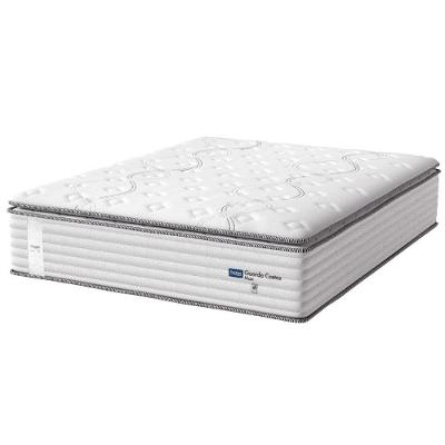 Colchão Casal Queen Molas Guarda Costas Max Com Pillow 158x198x40cm Branco/cinza Probel Cinza/bran