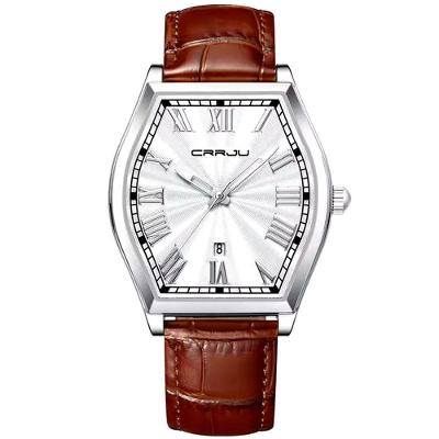 Relogio Analógico Masculino De Quartzo Design Criativo Tonneau à Prova D'água Branco