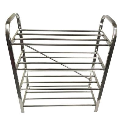 Sapateira Prateleira Inox 4 Andares 12 Pares Organizador Calçado Sapato Corredor Hall De Entrada