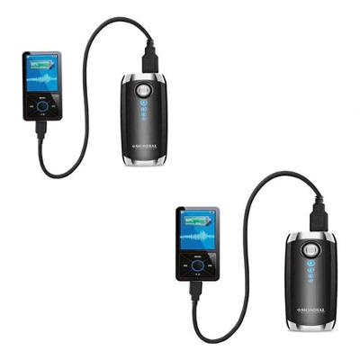Kit 2 Carregador Bateria Mondial Power Bank Bt01 4000mah