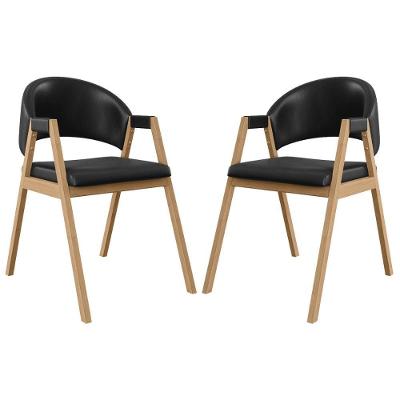 Kit 2 Cadeiras Para Mesa De Jantar Moderna Courino Balaqui Preto