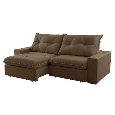 Sofá Hall Veludo Dois Módulos De 120m B25cm Meu Sofá Online B016 Veludo Marrom
