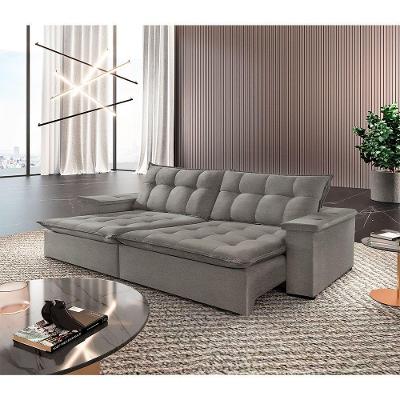 Sofá Estilo Linho 02 Módulos De 90cm B25cm Meu Sofá Online A230 Linho Cinza