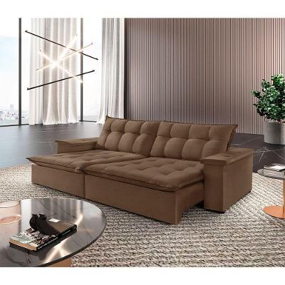 Sofá Estilo Veludo 2 Módulos De 80cm B25cm Meu Sofá Online B016 Veludo Marrom