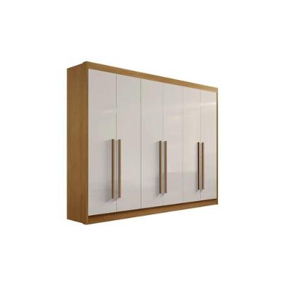 Guarda Roupa 6 Portas 7 Gavetas Athos D'doro Cinamomo Off White