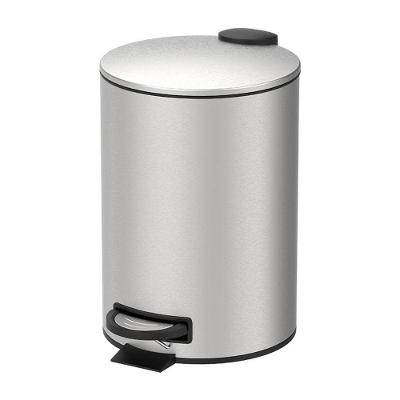 Lixeira Com Pedal E Balde 12l Aço Inoxidável Escovado Linha Spin Brinox Aço Inoxidável