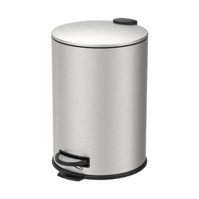 Lixeira Com Pedal E Balde 20l Aço Inoxidável Escovado Linha Spin Brinox Aço Inoxidável