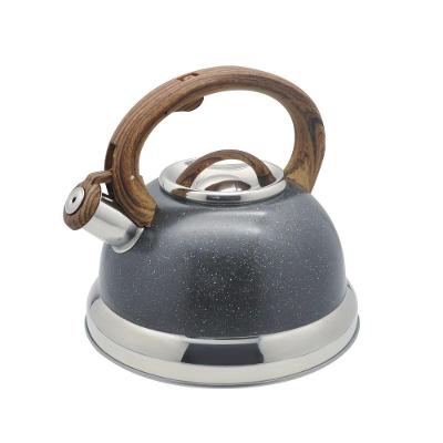 Chaleira Brinox 2,7l Com Apito Em Aço Inox Com Indução Linha Roma Granito