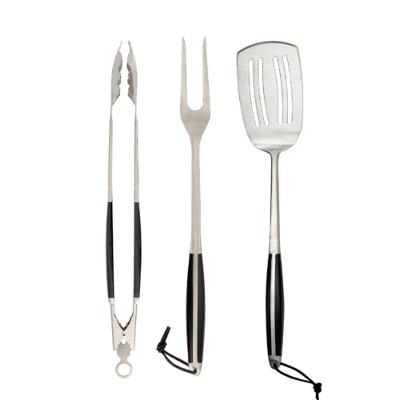 3pcs Churrasco Munich espatula pegador garfo Preto