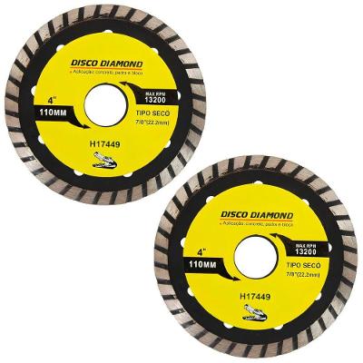 Kit 2 Disco Serra Circular Lâmina 110mm Concreto Mármore