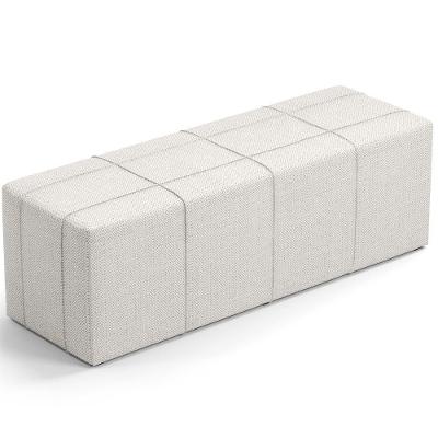 Puff Decorativo Living Sala De Estar 195 Cm Roma W01 Linho Champagne - Lyam