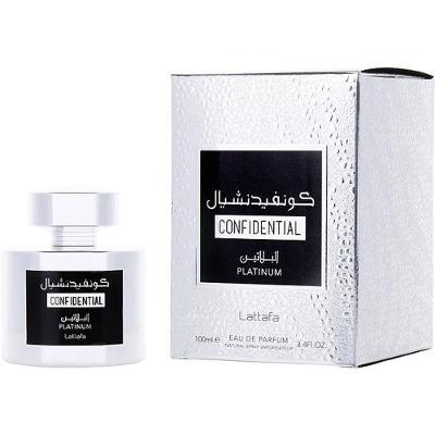 Perfume Masculino Lattafa Confidential Platinum Eau De Parfum 100 Ml