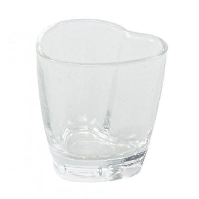 Jogo 6 Copo Shot Mini Vidro Coração 50 Ml - Lyor