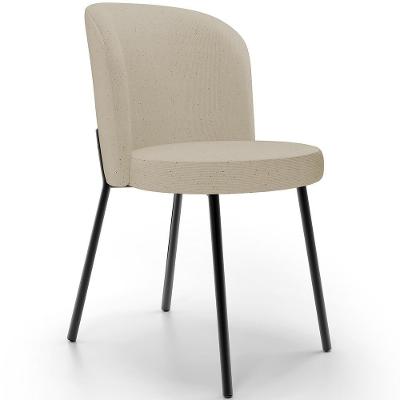 Cadeira Para Sala De Jantar Cozinha Estofada Gavi L02 Linho Bege Escuro Lyam Decor