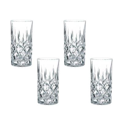 4 Copos Altos Noblesse Em Vidro Cristal 375ml Nachtmann
