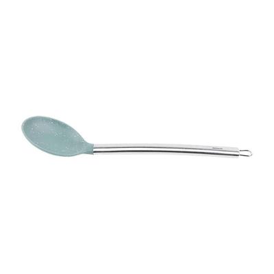 Colher Para Arroz Aço Inoxidável Base Silicone 33,5 Cm Verde Linha Duo Brinox Verde