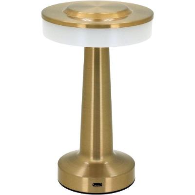 Luminária Decorativa De Led Mesa Usb Metal 20x12x12cm Dourado