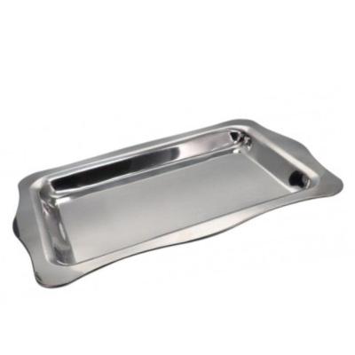 Bandeja Inox Grande Retangular Decorativa Multiuso 47x31 Cm