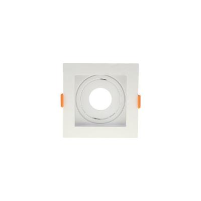 Spot De Embutir Recuado Nordecor Flea Para 1 Lâmpada Mr11 Quadrado Branco 6184