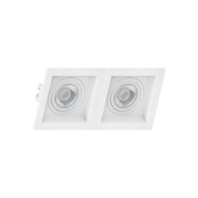 Spot De Embutir Recuado Linked Save Energy Para 2 Lâmpadas Mr16 Gu10 Bivolt Branco Se-330.2066