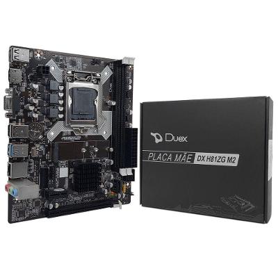 Placa Mãe Duex, Intel 4ª Geração, Ddr3, M.2 Nvme, Rede Gigabit, Micro Atx, Lga1150 - Dx-h81zg M2