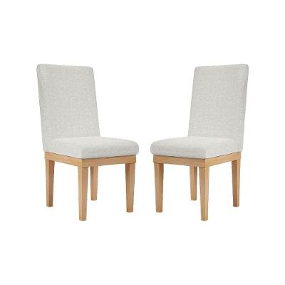 Kit 2 Cadeiras Estofadas Para Mesa De Jantar Bege