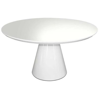 Mesa de Jantar Cone 90cm Laca Branca Yescasa