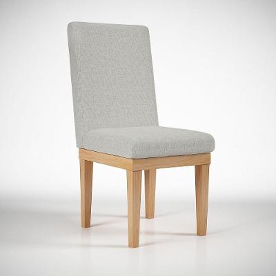 Cadeira De Jantar Reforçada Estofada - Cinza Claro