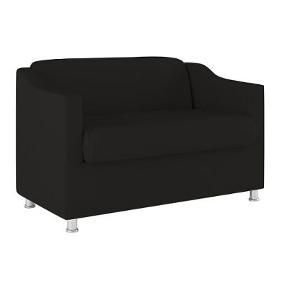 Namoradeira Tilla Sala De Estar Tecido Suede – Balaqui Decor Cor:preto
