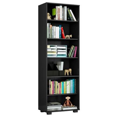 Estante Livreiro 6 Prateleiras Office Móveis Leão Preto