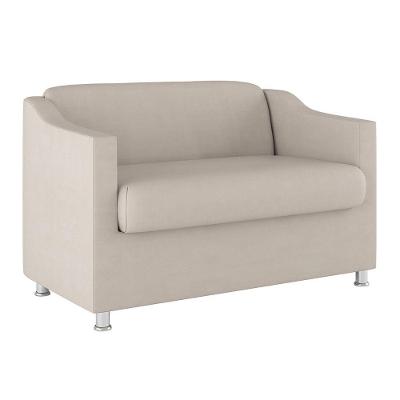 Namoradeira Tilla Sala De Estar Tecido Suede – Balaqui Decor Cor:bege