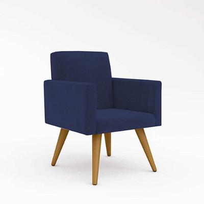 Kit 7 Poltronas Pés Palito + 1 Namoradeira Azul Marinho