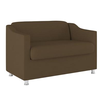 Namoradeira Tilla Sala De Estar Tecido Suede – Balaqui Decor Cor:marrom
