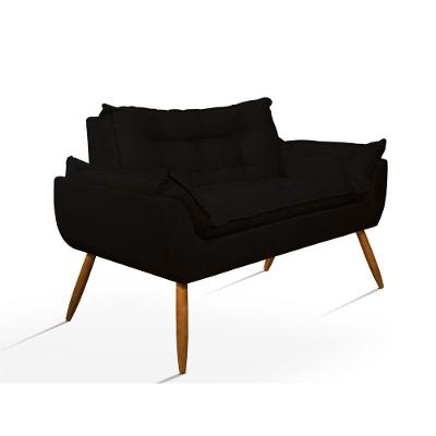 Poltrona Luxo Namoradeira Sala Quarto - Preto