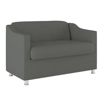 Namoradeira Tilla Sala De Estar Tecido Suede – Balaqui Decor Cor:cinza