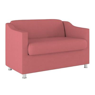 Namoradeira Tilla Sala De Estar Tecido Suede – Balaqui Decor Cor:rosa