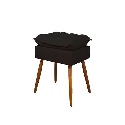 Puff Decorativo Pés Palito Opala Sala Balaqui Decor Cor:preto