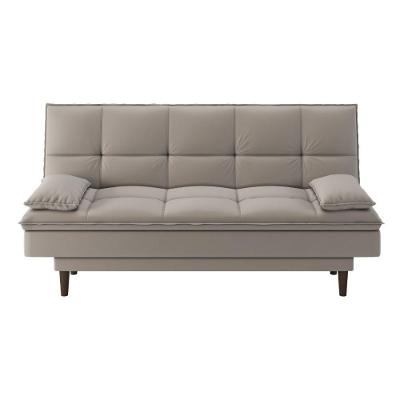 Sofá Cama Reclinável Com 2 Almofadas Inclusas Multimóveis Cr45238 Bege Bege