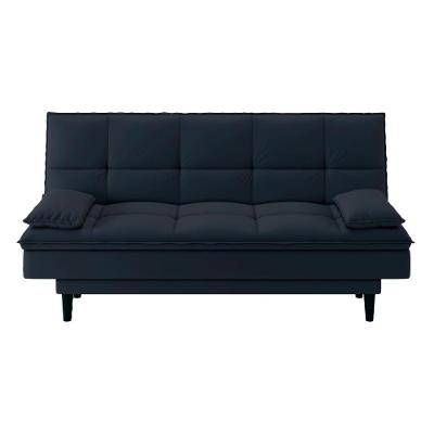 Sofá Cama Reclinável Com 2 Almofadas Inclusas Multimóveis Cr45238 Azul Azul