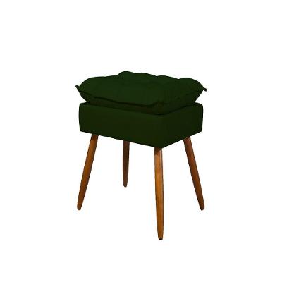 Puff Decorativo Pés Palito Opala Sala Balaqui Decor Cor:verde