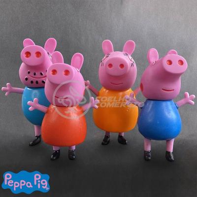 Kit Infantil 4 Bonecos Familia Peppa Pig