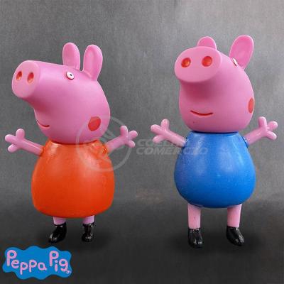 Kit Infantil 4 Bonecos Familia Peppa Pig